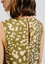 Vestido Curto Estampado Reto