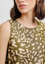 Vestido Curto Estampado Reto