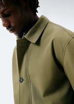 Parka Masculina Reta Em Sarja
