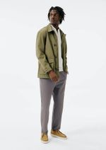 Parka Masculina Reta Em Sarja