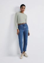 Blusa Manga Longa Feminina Em Malha De Algodão E Elastano