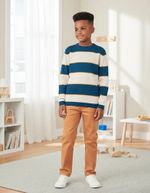 Blusão Infantil Menino Em Tricô Com Jacquard