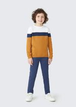 Blusão Infantil Menino Em Tricô Com Jacquard