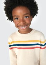 Blusão Infantil Menino Em Tricô Com Jacquard