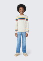 Blusão Infantil Menino Em Tricô Com Jacquard