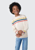 Blusão Infantil Menino Em Tricô Com Jacquard
