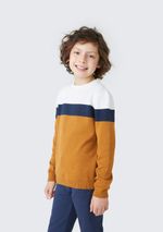 Blusão Infantil Menino Em Tricô Com Jacquard
