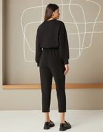 Calça Feminina Carrot Em Moletom Peluciado