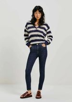 Calça Jeans Básica Feminina Cintura Média Ultra Stretch