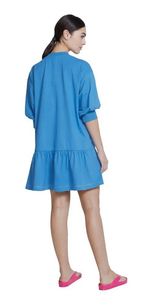 Vestido Curto Com Babados Básicos Do Brasil