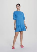 Vestido Curto Com Babados Básicos Do Brasil