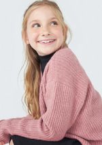 Cardigan Infantil Menina Em Tricô