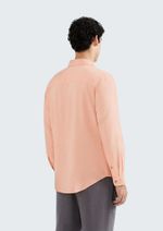 Camisa Básica Masculina Manga Longa Slim Em Linho