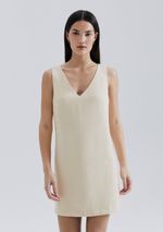 Vestido Curto Decote V Em Peach Touch