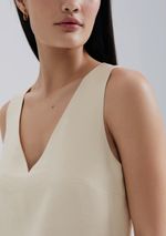 Vestido Curto Decote V Em Peach Touch