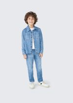 Camisa Jeans Infantil Menino Comfort