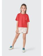 Conjunto Curto Infantil Menina Cropped E Shorts Transpassado