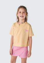 Conjunto Curto Infantil Menina Cropped E Shorts Transpassado