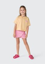 Conjunto Curto Infantil Menina Cropped E Shorts Transpassado