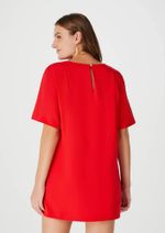 Vestido Curto Com Manga Ampla