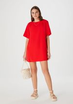 Vestido Curto Com Manga Ampla