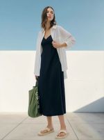 Vestido Midi Em Viscolinho