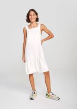 Vestido Curto Amplo Com Franzidos