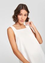 Vestido Curto Amplo Com Franzidos