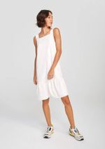 Vestido Curto Amplo Com Franzidos