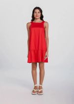 Vestido Curto Amplo Com Franzidos