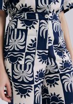 Calça Feminina Estampada Cintura Alta