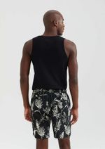 Bermuda Masculina Floral Em Linho