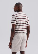 Bermuda Masculina Floral Em Linho
