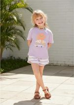 Conjunto Curto Infantil Menina Toddler Estampado