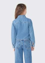 Camisa Jeans Infantil Menina Com Amarração