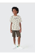 Camiseta Infantil Manga Curta Menino Em Malha De Algodão