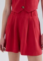 Shorts Feminino Cintura Alta Em Alfaiataria