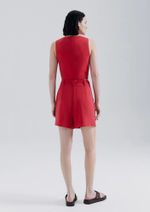 Shorts Feminino Cintura Alta Em Alfaiataria
