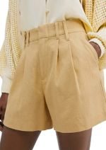 Shorts Feminino Cintura Alta Em Alfaiataria