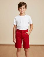 Bermuda Básica Infantil Menino Em Sarja