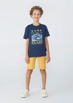 Bermuda Básica Infantil Menino Em Sarja