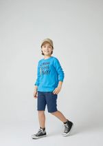 Bermuda Básica Infantil Menino Em Sarja