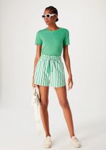 Blusa Básica Feminina Slim Em Algodão