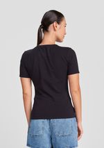 Blusa Básica Feminina Slim Em Algodão