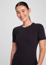 Blusa Básica Feminina Slim Em Algodão