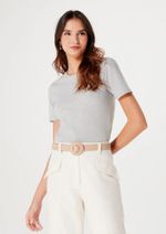 Blusa Básica Feminina Slim Em Algodão