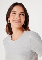 Blusa Básica Feminina Slim Em Algodão