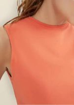 Regata Feminina Cropped Em Malha Com Elastano