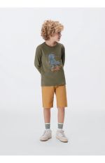 Camiseta Manga Longa Com Estampa Infantil Menino