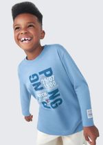 Camiseta Manga Longa Com Estampa Infantil Menino